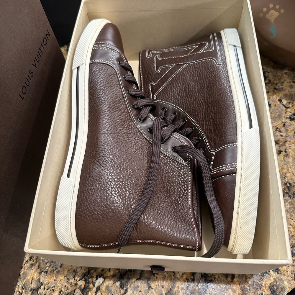 Louis Vuitton high top sneaker boots EUC 38 - Picture 7 of 9